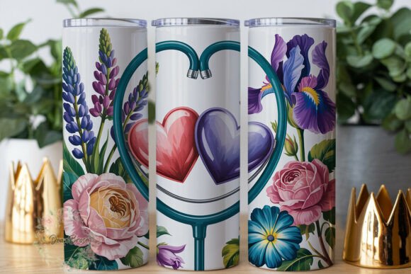 Amelia Floral Medical Design 20oz Wrap