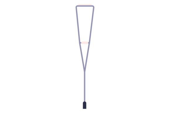 Axillary Crutch Icon. Medical Equipment.