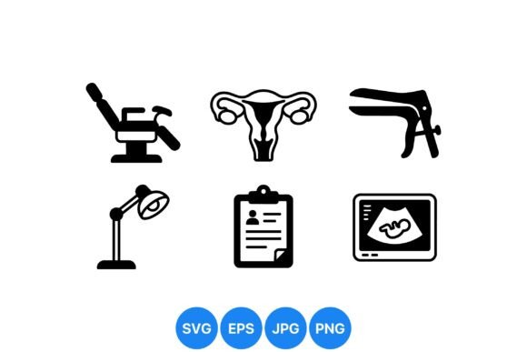 Gynecology Clinic Medical Icons
