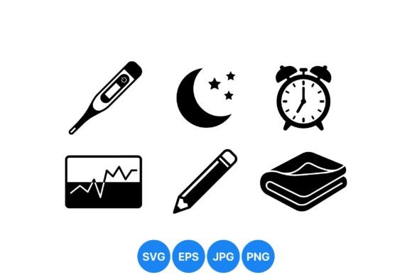 Medical Sleep Health Icons