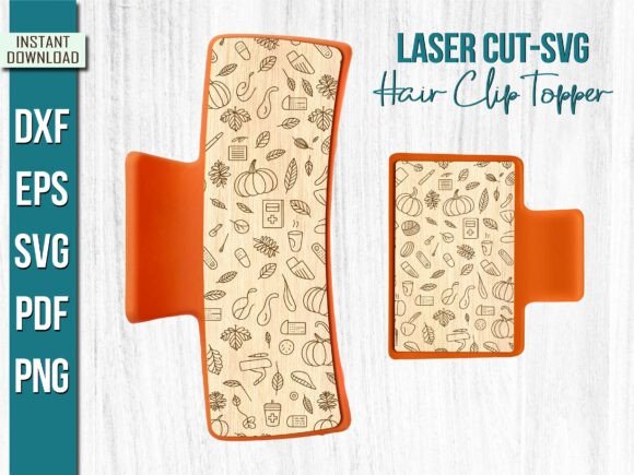 Pumpkin Leaf Nurse Hair Clip Topper